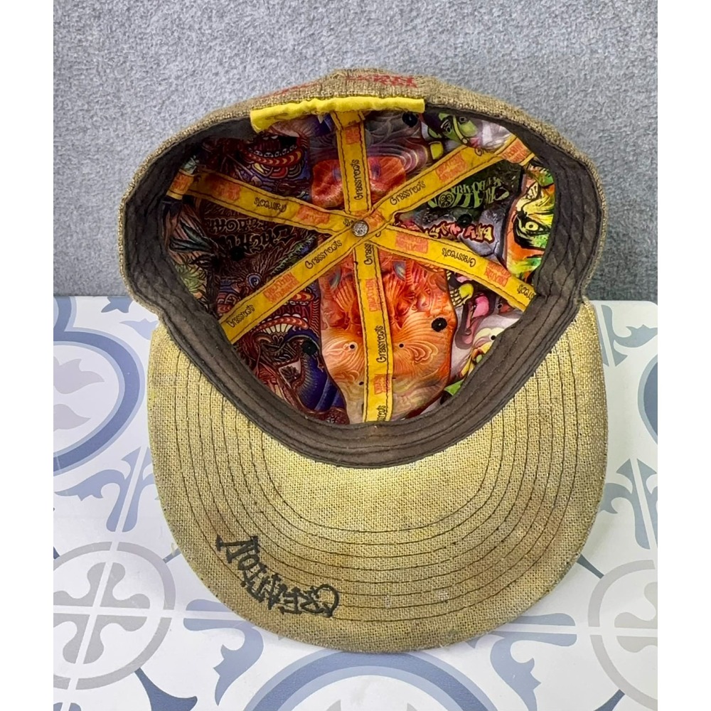 RARE Creation Skateboards Grassroots California Limited Ed Flat Brim Hat 7 1/8 - Picture 11 of 16